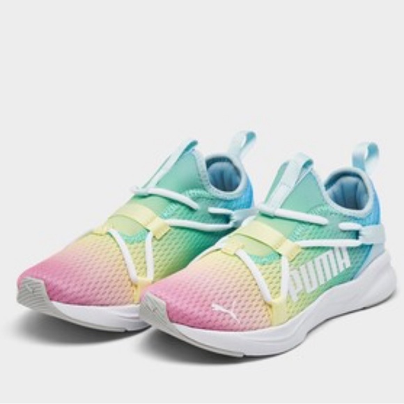 Puma Girls Rainbow SoftRide Rift Slip on sneaker - Picture 2 of 9